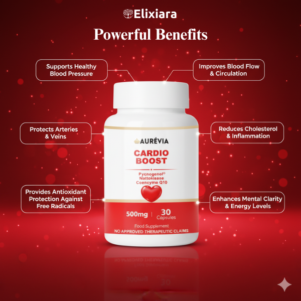 Cardio Boost natural supplement – supports heart health, blood circulation, and energy with clinically proven ingredients Cardio Boost natural supplement – supports heart health, blood circulation, and energy with clinically proven ingredients
