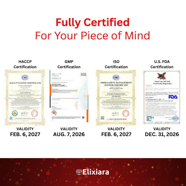 Cardio Boost certifications – U.S. FDA, GMP, HACCP, and ISO approved supplement for safe and trusted quality