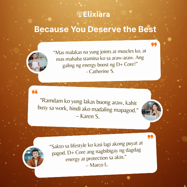 D+ Core Complete customer testimonials – real stories on stronger bones, better energy, improved immunity, and heart health