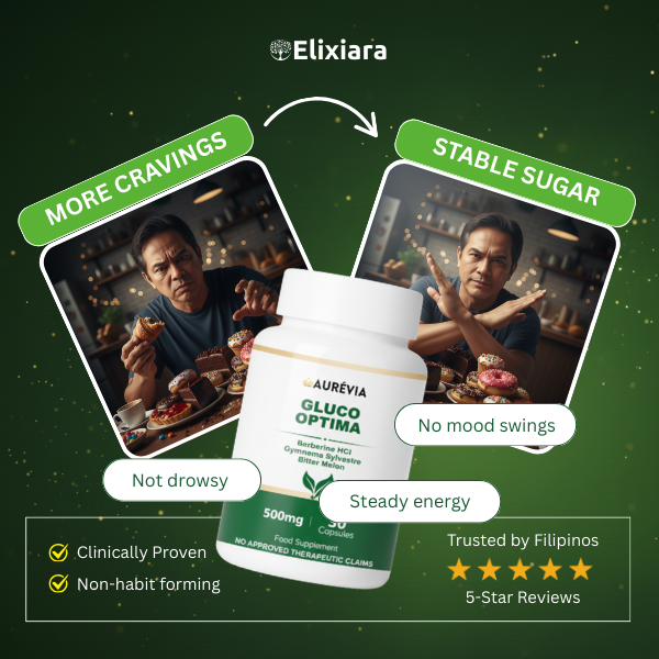 Gluco Optima natural blood sugar support from uncontrollable cravings to lasting balance.