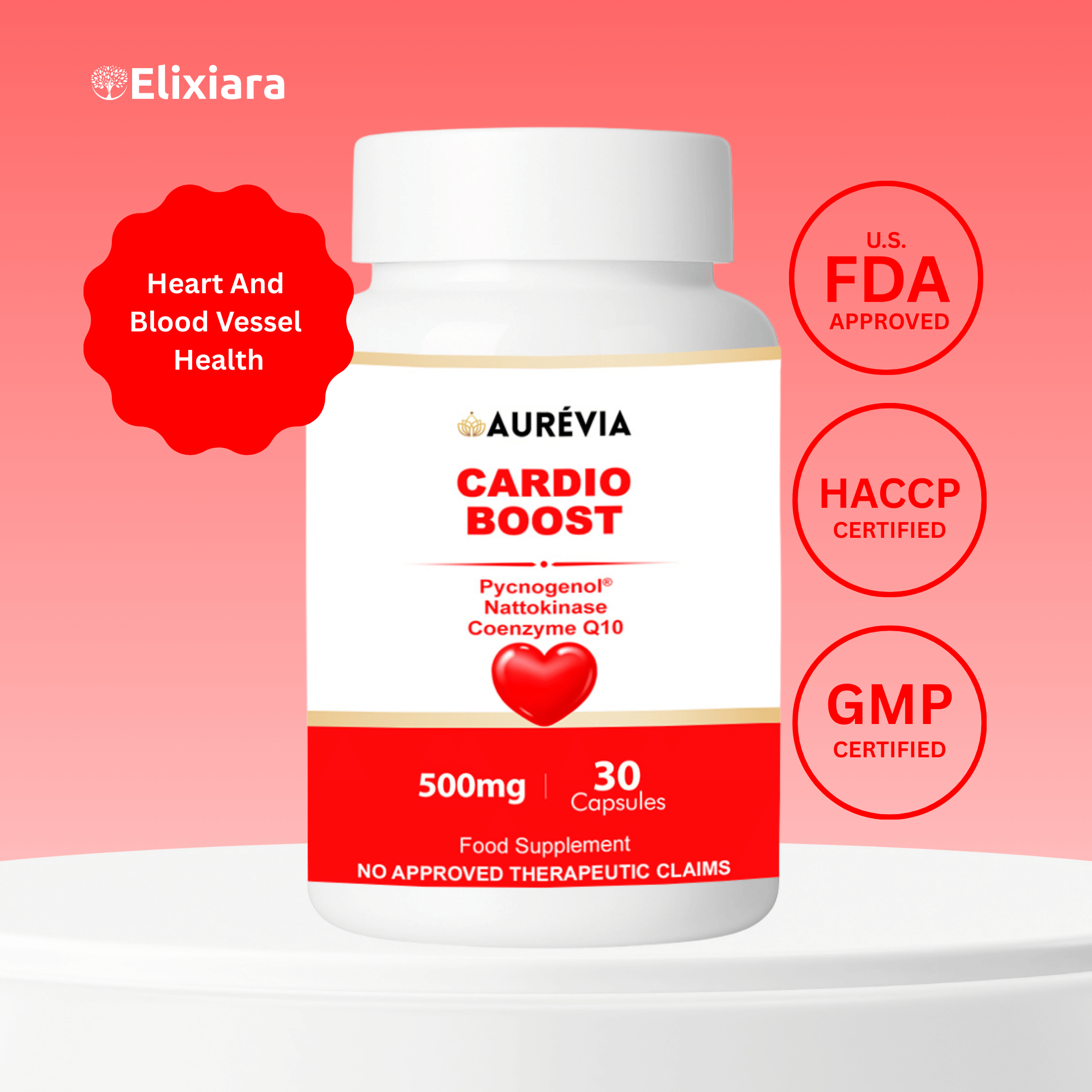 Cardio Boost natural supplement – supports heart health, blood circulation, and energy with clinically proven ingredients